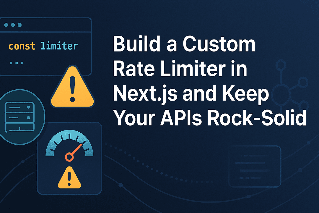 Build a Custom Rate Limiter in Next.js and Keep Your APIs Rock‑Solid